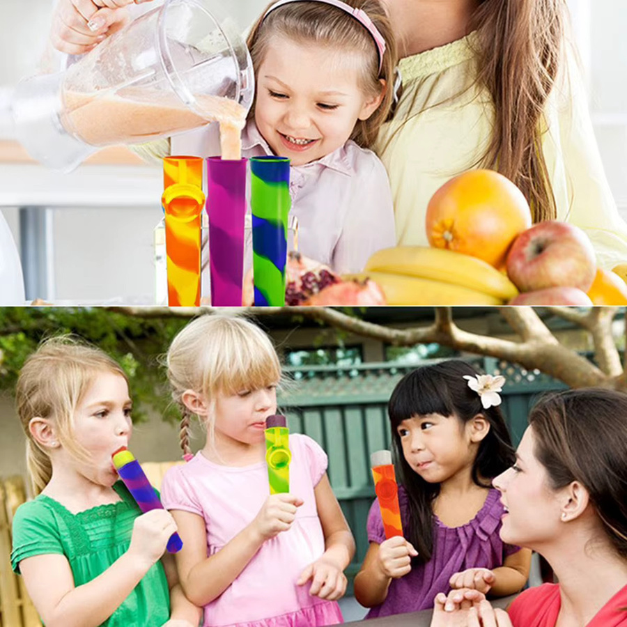 Willstar Popsicle Maker Set in Multicolour für DIY Eis, Joghurt und Gelee, runde Form - Bild 6