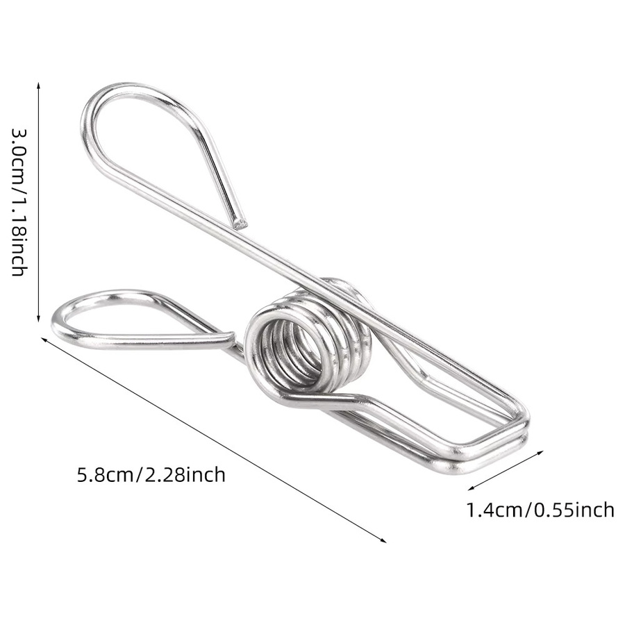 QJH Metall Nähteclips für Lederhandwerk und Quilt DIY, 5 Stück, Silber - Bild 1
