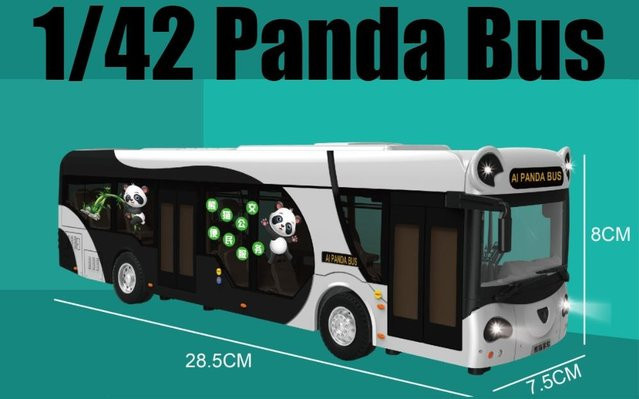 Linyi toy car Elektrobus, Metallmodell, 1:42 Maßstab, mit Sound & Licht, ab 14 Jahren - Bild 1