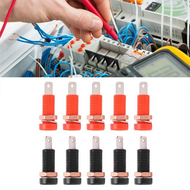 Bananenstecker Buchse mit 4 mm Loch für elektronische Geräte, 30 V-60 V, maximal 24 A, Multicolor - Bild 1