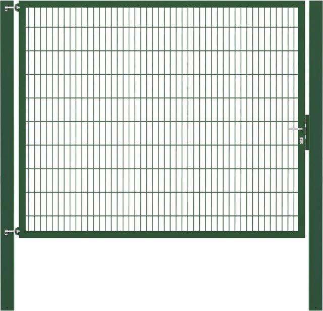 Einzeltor Flexo Plus in Grün mit Pfosten, Breite: 250 cm, Höhe: 200 cm, Pfosten: 100 x 100 cm - Bild 1