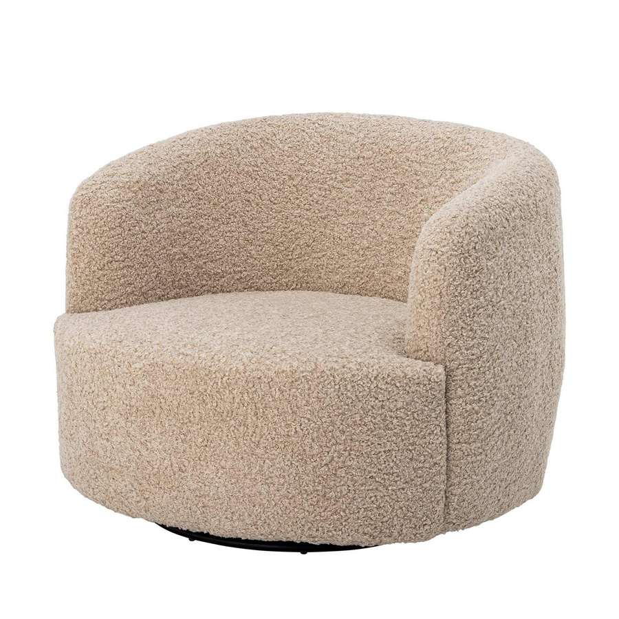 Bloomingville Loungesessel Bocca in Beige aus Polyester mit Armlehnen und Schwenkfunktion - Bild 1