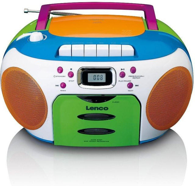 Lenco SCD-971 Radiorekorder mit CD-Spieler, Kassettendeck und Kopfhöreranschluss in Multicolor - Bild 2