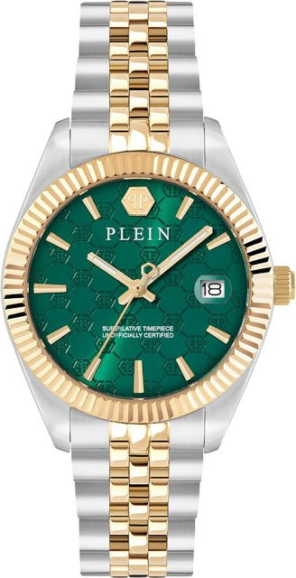 Philipp Plein Damenuhr, Quarz, Edelstahl, Grün, 34 mm, 5 ATM - Bild 1