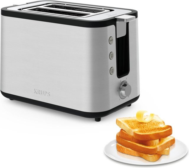Krups Toaster Control Line KH 442D in Silber aus Edelstahl mit Auto-Shutoff - Bild 2