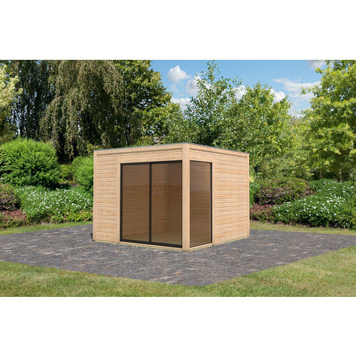 Karibu Gartenhaus Weesby in Braun mit B/H/T: 308 x 242 x 308 cm - Bild 2