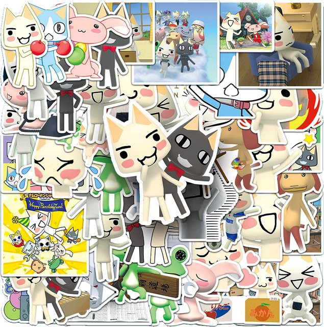Bandai Kawaii Toro Inoue Katze Aufkleber, multicolor, 10/30/50pcs Set - Bild 1