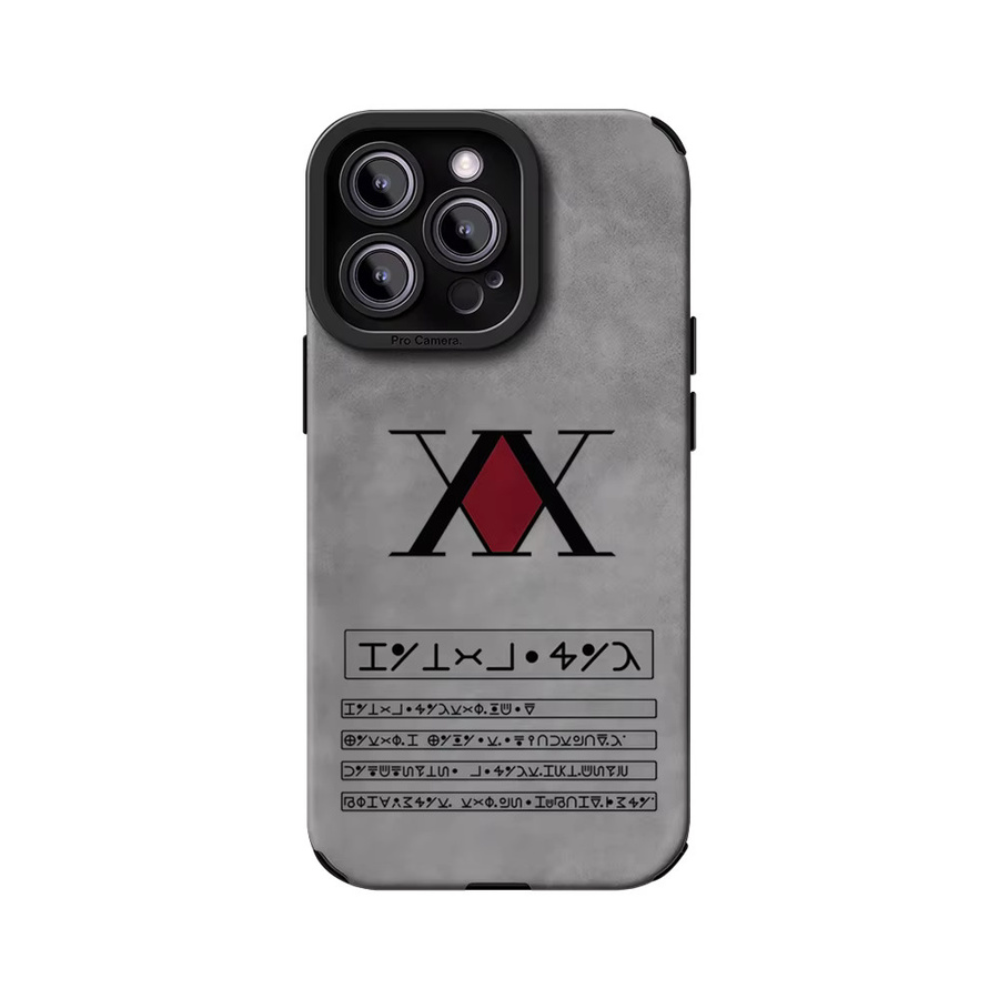 Stoßfeste Hunter License Handyhülle aus Leder und Lammfell für Apple iPhone 17, 16 Pro Max, 15, 14 und 13 Max in Grau - Bild 3