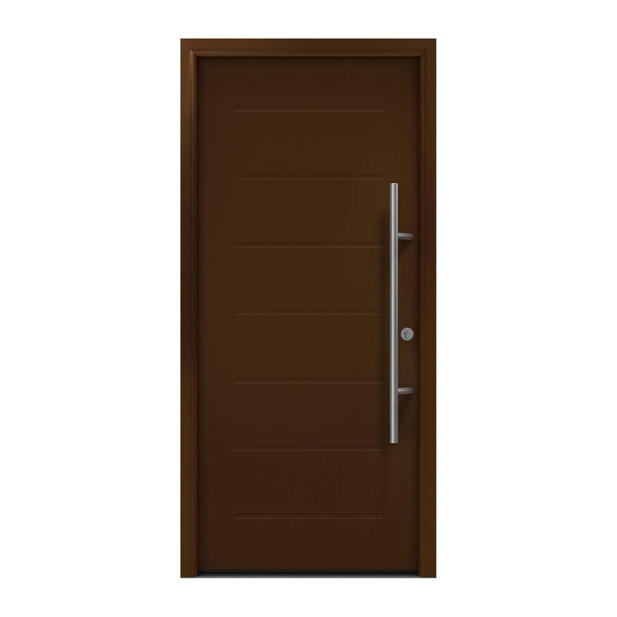 EcoStar Haustür Isopro Secur IPS 015 Terrabraun B: 110 cm, H: 210 cm, DIN Rechts, RC2 Sicherheitstür aus Stahl und Aluminium - Bild 2