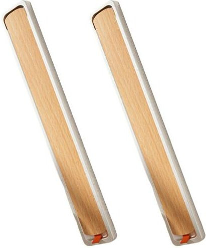 Hercules Wandmontierter Wäscheständer aus Holz, einziehbar und faltbar, Weiß, 2er-Set - Bild 1