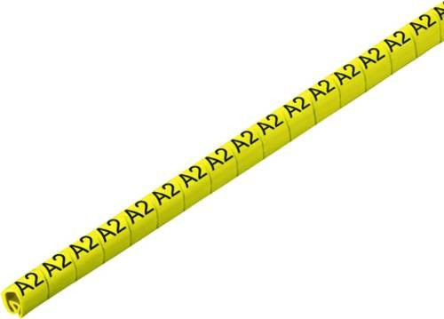 Weidmüller CLI C 1-6 GE/SW A2 CD Kennzeichnungsring in Gelb mit Aufdruck A2 für einen Außendurchmesser von 2,5 bis 5 mm - Bild 1