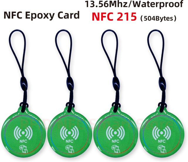NFC-Klebekarte Guang Hongrun NTAG215 Smart Card 13,56 MHz 504 Bytes in Schwarz - Bild 1