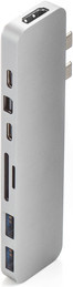 Hyper DUO 7-in-2 MacBook Pro Hub in Silber mit HDMI, USB-A, USB-C und DisplayPort - Bild 1