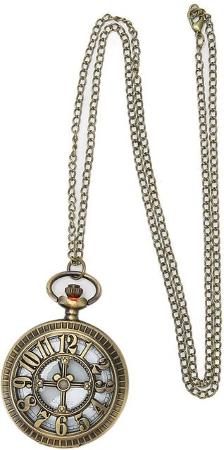 Neoglint Taschenuhr Quarz, Messing, Bronze, Grau, Herren Damen - Bild 1