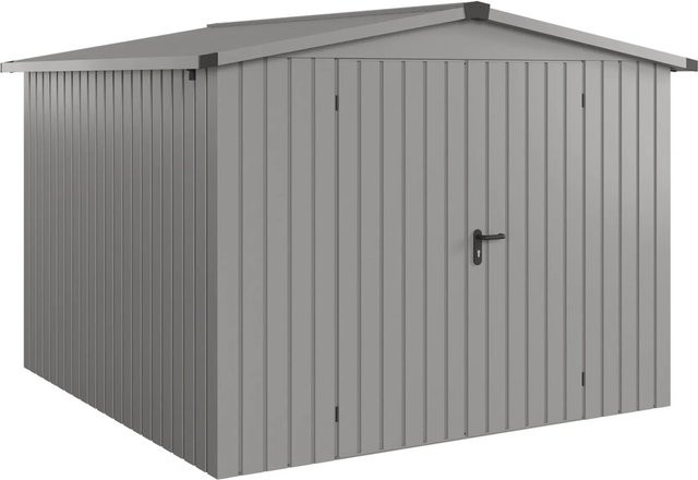 Hörmann EcoStar Gerätehaus Euroline Satteldach 2-flg Graualuminium B: 285 cm, H: 278 cm - Bild 1