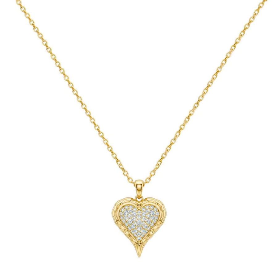 GXTRS Halskette, Moissanit, 925 Silber, Gold, Damen - Bild 5