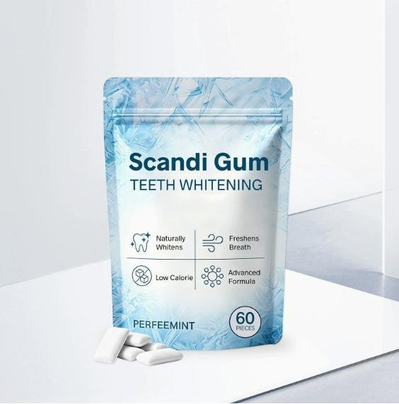 Scandi Gum Zahnaufhellender Minz-Kaugummi 60 Stück - Bild 1