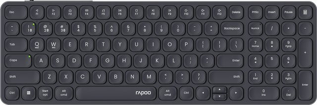 Rapoo E9710M Kabellose Büro-Tastatur QWERTZ DE Dunkelgrau mit Bluetooth und RF Wireless - Bild 2