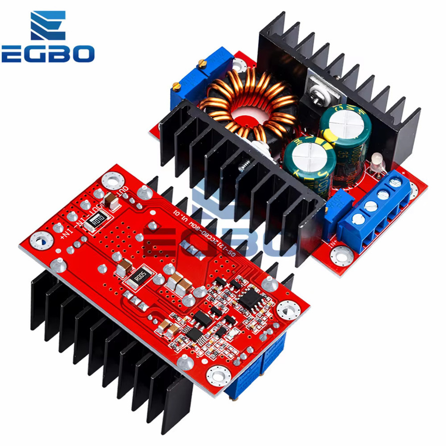 EGBO DC-DC Buck Boost Converter Spannungsregler Rot 80W Einstellbarer Step Up und Step Down Adapter 9-35V bis 1-35V - Bild 3