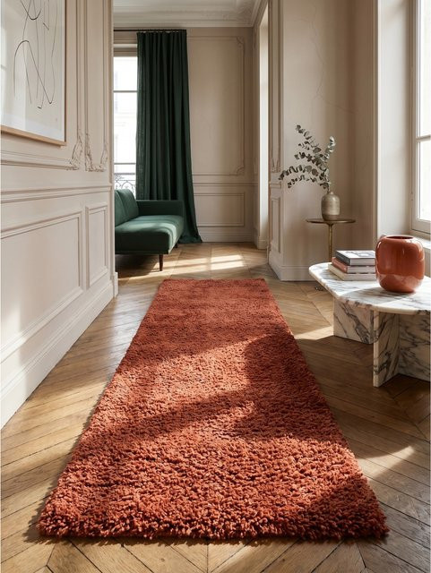 Hochflorteppich Kadima Design, einfarbig, Terrakotta, B: 80 cm, T: 150 cm - Bild 1