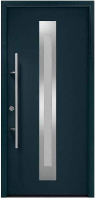 EcoStar Haustür Isopro Secur IPS 770S mit Glaseinsatz Anthrazitgrau B: 110 cm, H: 210 cm, DIN Links - Bild 1