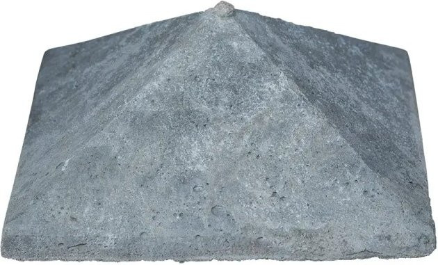 Beckers Betonzaun Pfostenkappe doppelseitig quadratisch in Betongrau, B/T: 13 x 13 cm - Bild 1