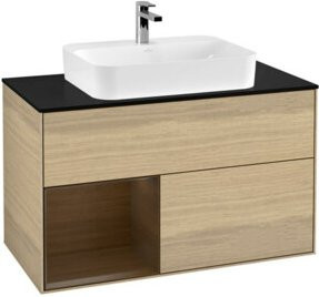 V&B Waschtischunterschrank Finion 100 mit Wandbeleuchtung, Breite: 100 cm, Höhe: 50,1 cm, Tiefe: 50,1 cm - Bild 1