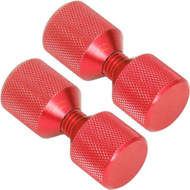 KaiSai Flanschausrichtstifte Set aus eloxiertem Aluminium in Rot, 2 Stück, 1-1/8 Zoll Doppellochstifte für 0,5 bis 14 Zoll 150LB Flansche - Bild 1