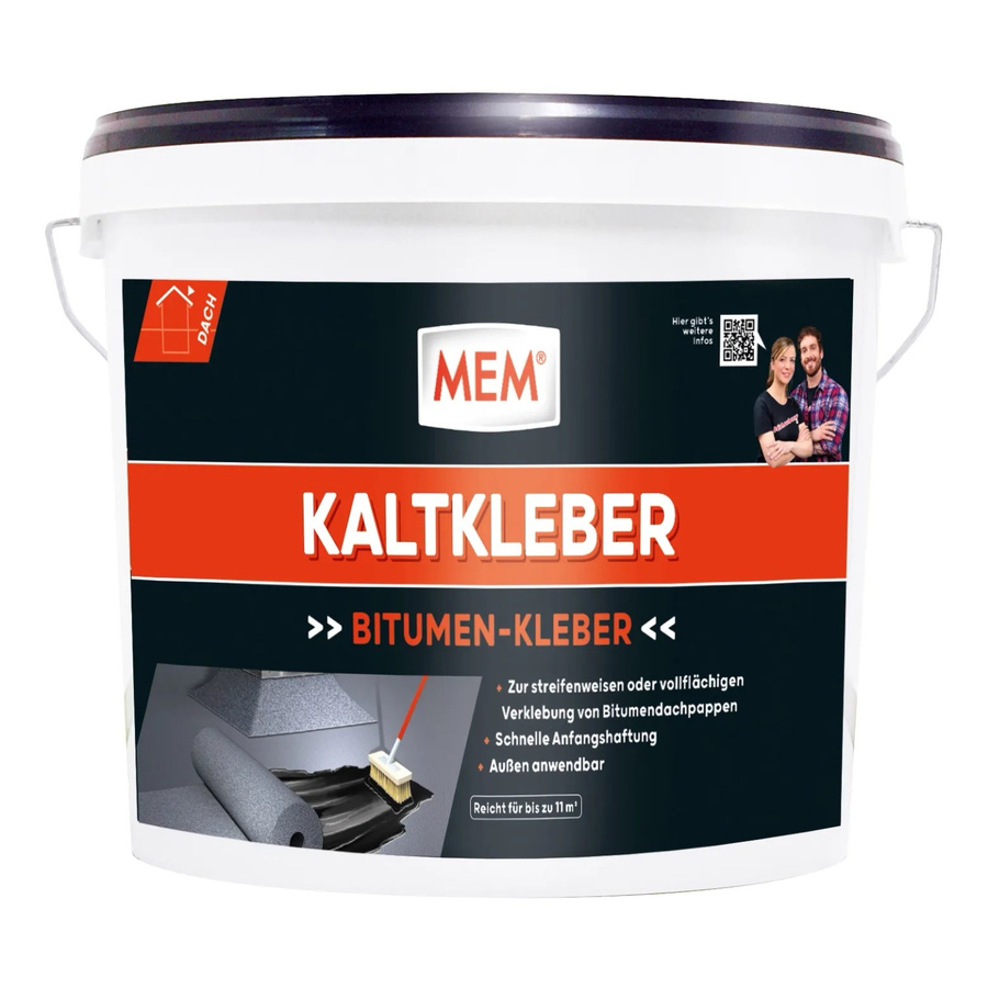 MEM Kaltkleber Bitumen Schwarz 6,5 kg - Bild 2