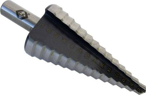 C.K HSS Stufenbohrer T3011 Silber, Durchmesser: 6 bis 32 mm, Gesamtlänge: 91 mm - Bild 1