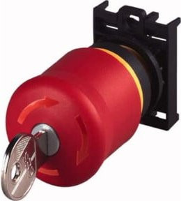 Eaton Not-Aus-Schlüsseltaster 1Ö Front M22-PVS/K01 Rot Gelb IP66 - Bild 1