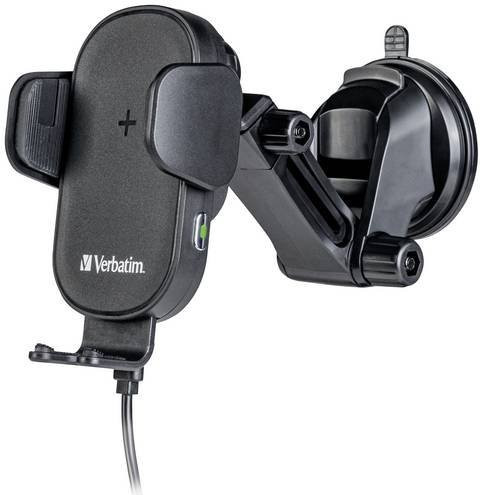Verbatim FWC-01 Qi Fast Wireless Car Charger induktive Kfz-Ladestation mit Saugnapf in Schwarz - Bild 1