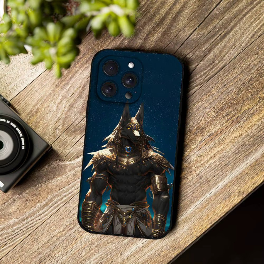 Mesuca Handyhülle Anubis Altägyptischer Gott für iPhone 11 bis 17 Pro Max Plus Mini in Multicolour aus weichem TPU - Bild 5
