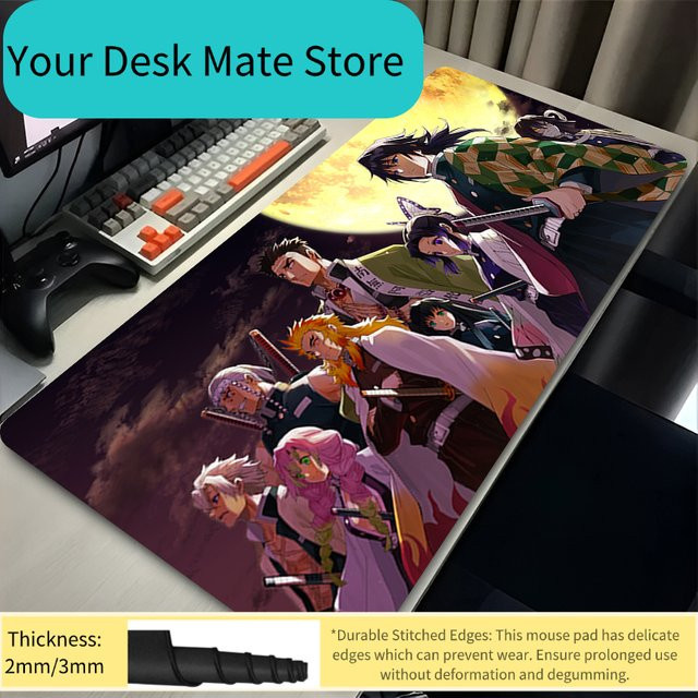 Bandai Mauspad Anime Demon Slayer in Multicolour mit Rastkante und rutschfester Gummibasis für Computer, Tastatur und Gaming-Laptop - Bild 1
