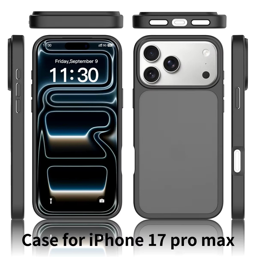 Stoßfeste matte Schutzhülle von NYFundas für iPhone 17 Pro Max, 16, 15, 14, 13, 12 – Schlanke Handyhülle mit harter Rückseite in Schwarz oder Orange - Bild 2