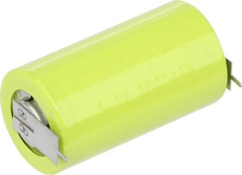 Panasonic KR1800SCE PRINT Spezial-Akku Sub-C mit U-Lötpins, NiCd, 1.2V, 1800 mAh, Gelb - Bild 1
