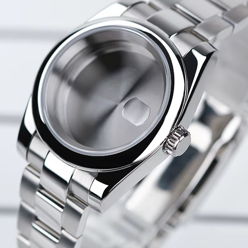 MACARLON Uhrengehäuse Edelstahl, 39 mm, Silber, Unisex - Bild 3