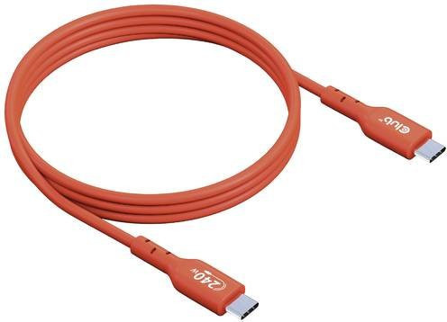 Club3D USB-C Datenkabel USB 2.0 in Orange, Länge: 4,00 m, CAC-1515 - Bild 1