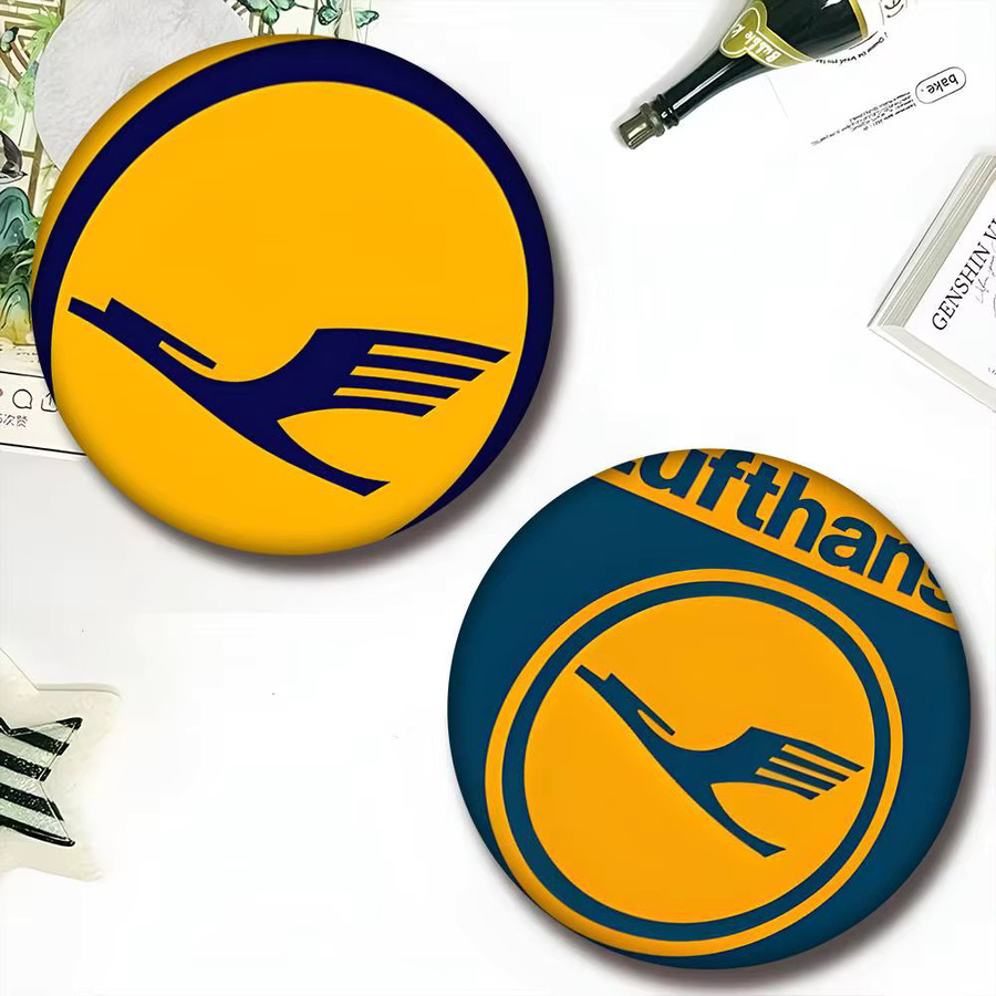 Brosche Lufthansa-Cartoon-Stil, Emaille, Unisex - Bild 3