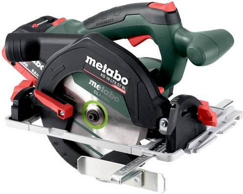 Metabo Akku-Handkreissäge KS 18 LTX 57 BL in Grün mit 2 Akkus und Ladegerät, Schnitttiefe max. 57 mm, 18V - Bild 1