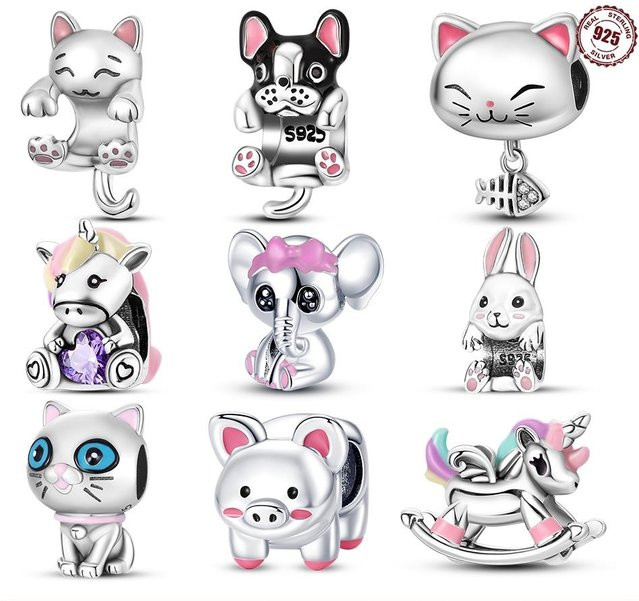 Orstarry Charms Katze, 925 Silber, Zirkonia, Perle - Bild 1