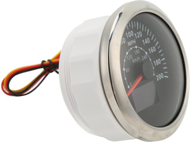 Koogeelife Digitaler GPS-Tachometer mit bunter Hintergrundbeleuchtung, IP67 Wasserdicht, 0-200MPH / 0-300KM/H, Schwarz - Bild 1