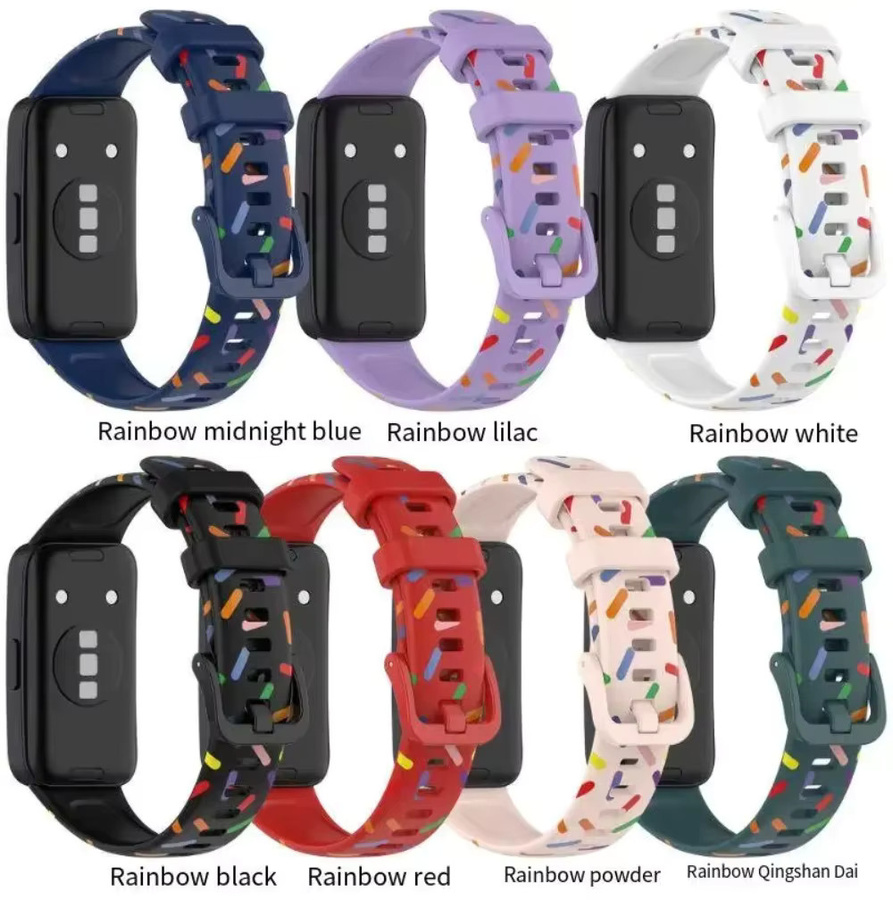 Cor Uhrenarmband Silikon, Multicolor, Unisex, für Huawei Band 10 9 8 - Bild 4