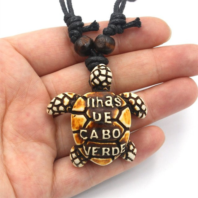 weyena Halskette, Hawaiianischer Schildkröten-Charm, Unisex, Weiß - Bild 1