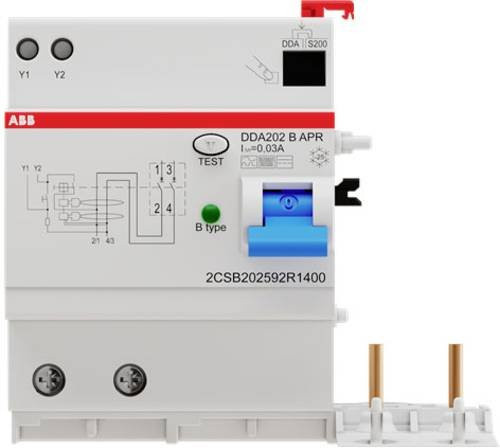 ABB DDA202 B-40/0,03 AP-R FI-Block RCD 2-polig 40A 0,03A 230V Weiß - Bild 1
