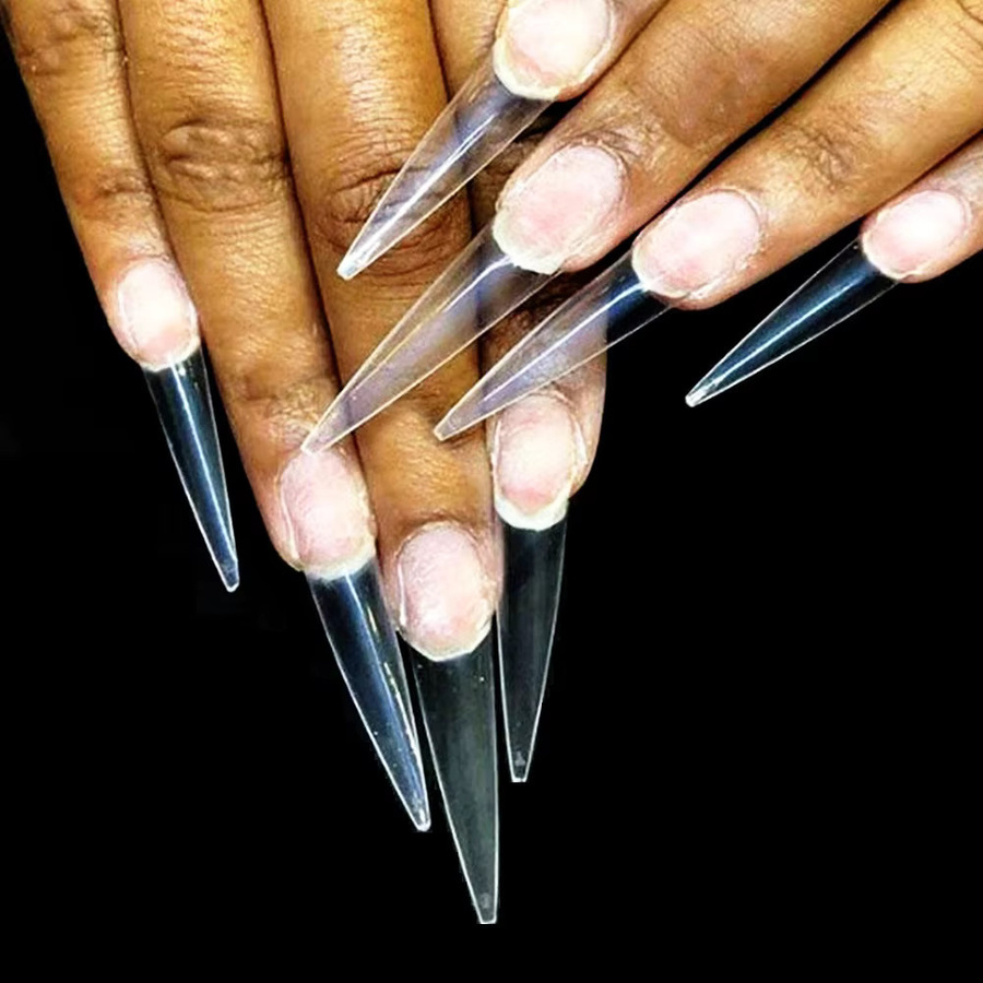 zengtaolke Künstliche Nägel Stiletto, Clear, 600 Stück - Bild 2