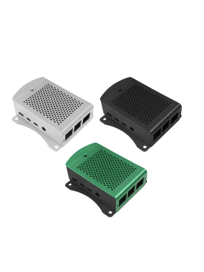 AISANRAY Aluminium Gehäuse für Raspberry Pi 4 Modell B in Schwarz mit Hängerehalung, Lüfter und Schraubendreher - Bild 3