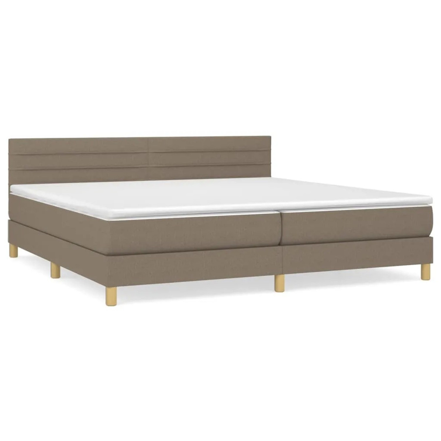 vidaXL Boxspringbett mit Matratze Hybrid-Design in Beige, B/T: 200 x 200 cm - Bild 2