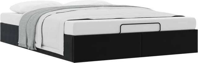 vidaXL Ottoman Bettgestell aus Samt in Schwarz mit Lift-up-Funktion B/T: 152 x 203 cm - Bild 1