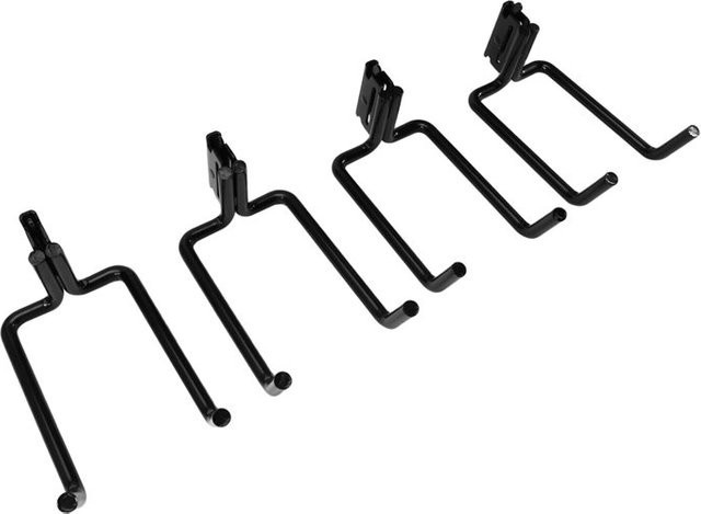 AT29-E-Track Heavy Duty Schaufel- und Werkzeugaufhänger mit Doppel J Haken in Schwarz für geschlossene Anhänger - Bild 1